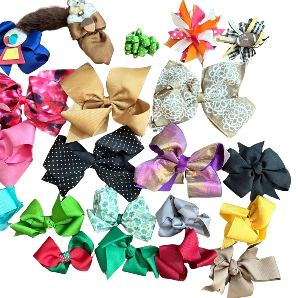 Colorful Hair‎ Bow Collection 24 Pieces